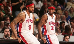 rasheed-wallace_rip-hamilton Rasheed Wallace and Richard "Rip" Hamilton will be watching the rest of the playoffs after getting eliminated in the first round.