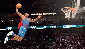 dwight_howard_superman Dwight Howard, aka Superman II, soared over Cleveland in the Eastern Conference finals and landed in the NBA Finals. (ASSOCIATED PRESS)