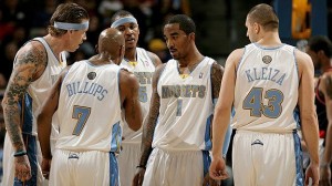Chris "Birdman" Andersen, Chauncey Billups, Carmelo Anthony, J.R. Smith and Linas Kleiza add color and character to his year's NBA playoffs. (GETTY IMAGES)