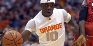 jonny_flynn Syracuse point guard Jonny Flynn is projected to go in the first round by many mock drafts.
