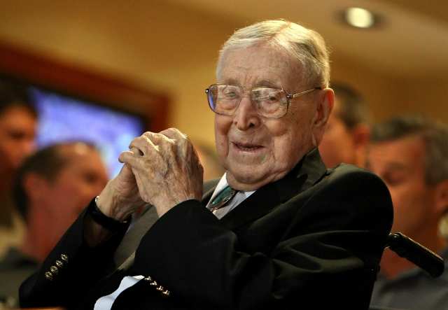83546145CP011_JOHN_WOODEN_C Legendary coach John Wooden turned 99 years old on Oct. 14.