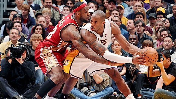  Finals MVP Kobe Bryant and reigning regular-season MVP LeBron James.