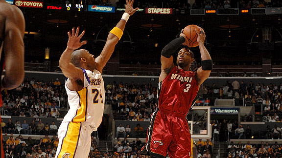 Dwyane Wade could be matched up against Kobe Bryant for much of today's 